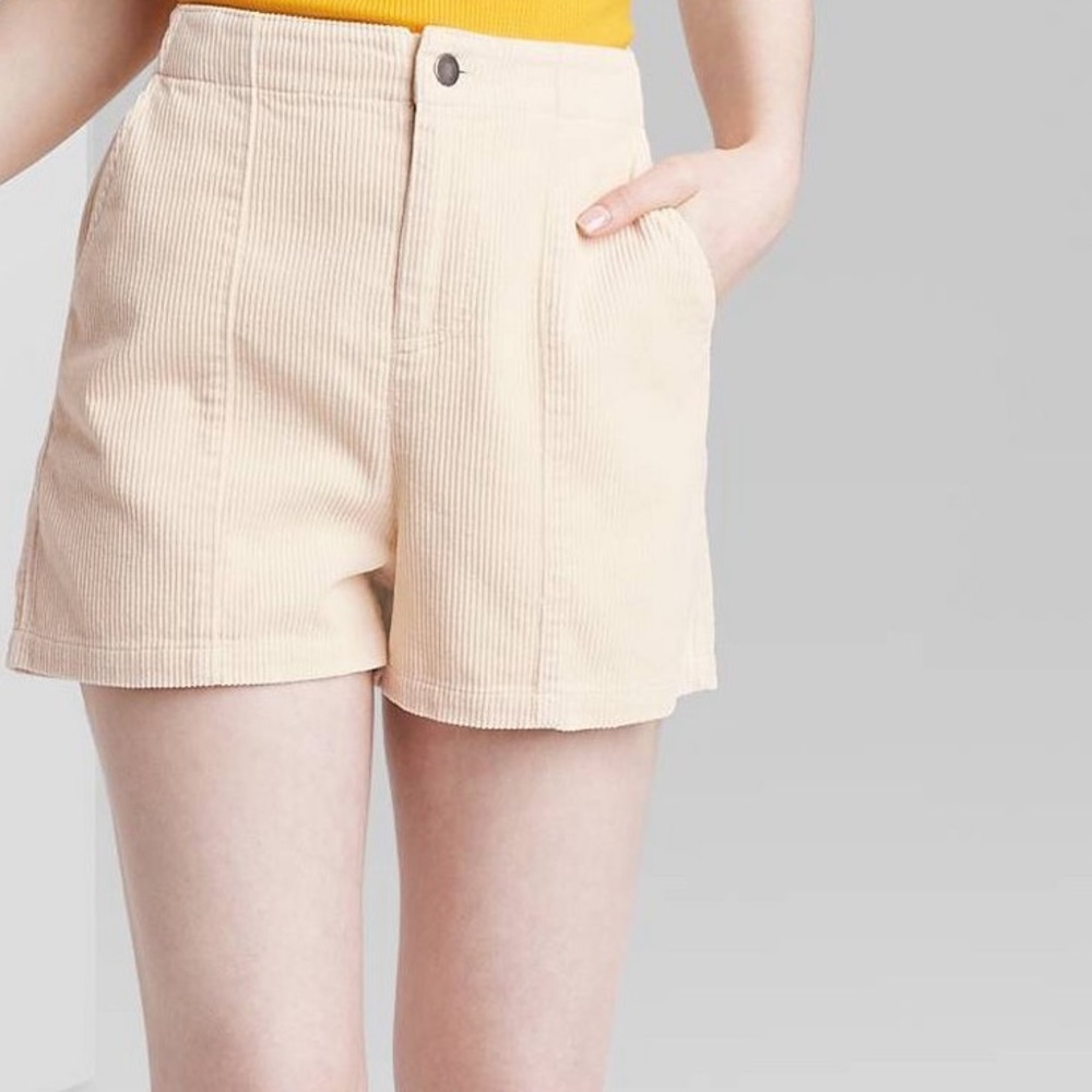 Wild Fable Women's Corduroy Shorts In Beige Color